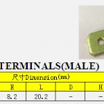 3.250直型公端子（W:6.3）